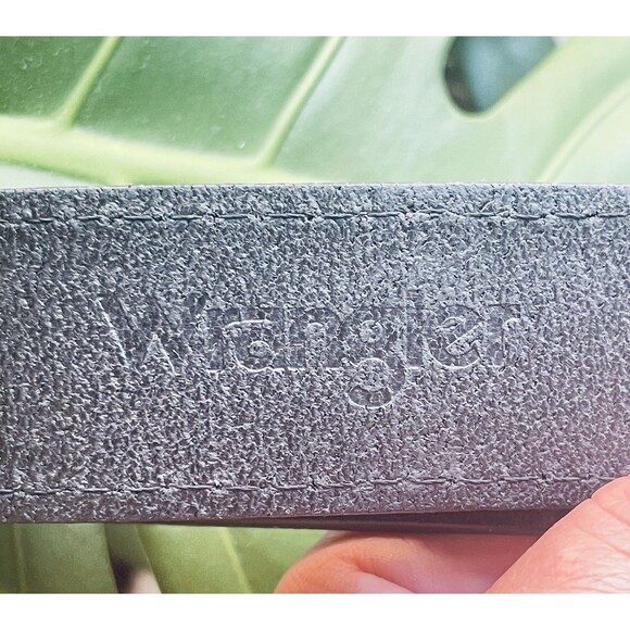 Wrangler Men’s Black Genuine Leather Belt Sz 40 Stitch Detail Western Style - Picture 4 of 10